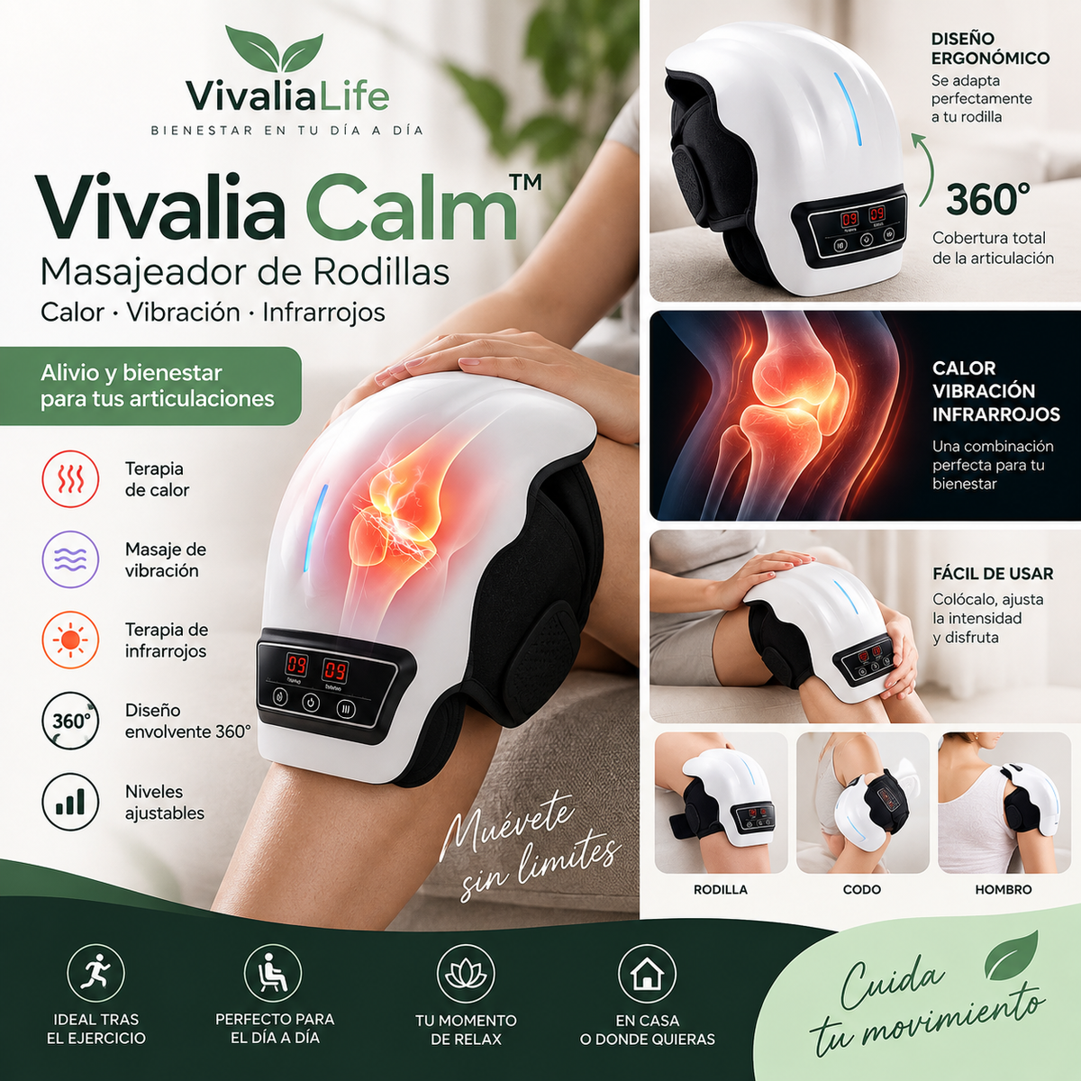 🦵 Vivalia Move™ — Masajeador de Articulaciones