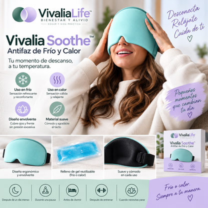 🌙 Vivalia Soothe™ — Antifaz Antimigraña de Frío y Calor
